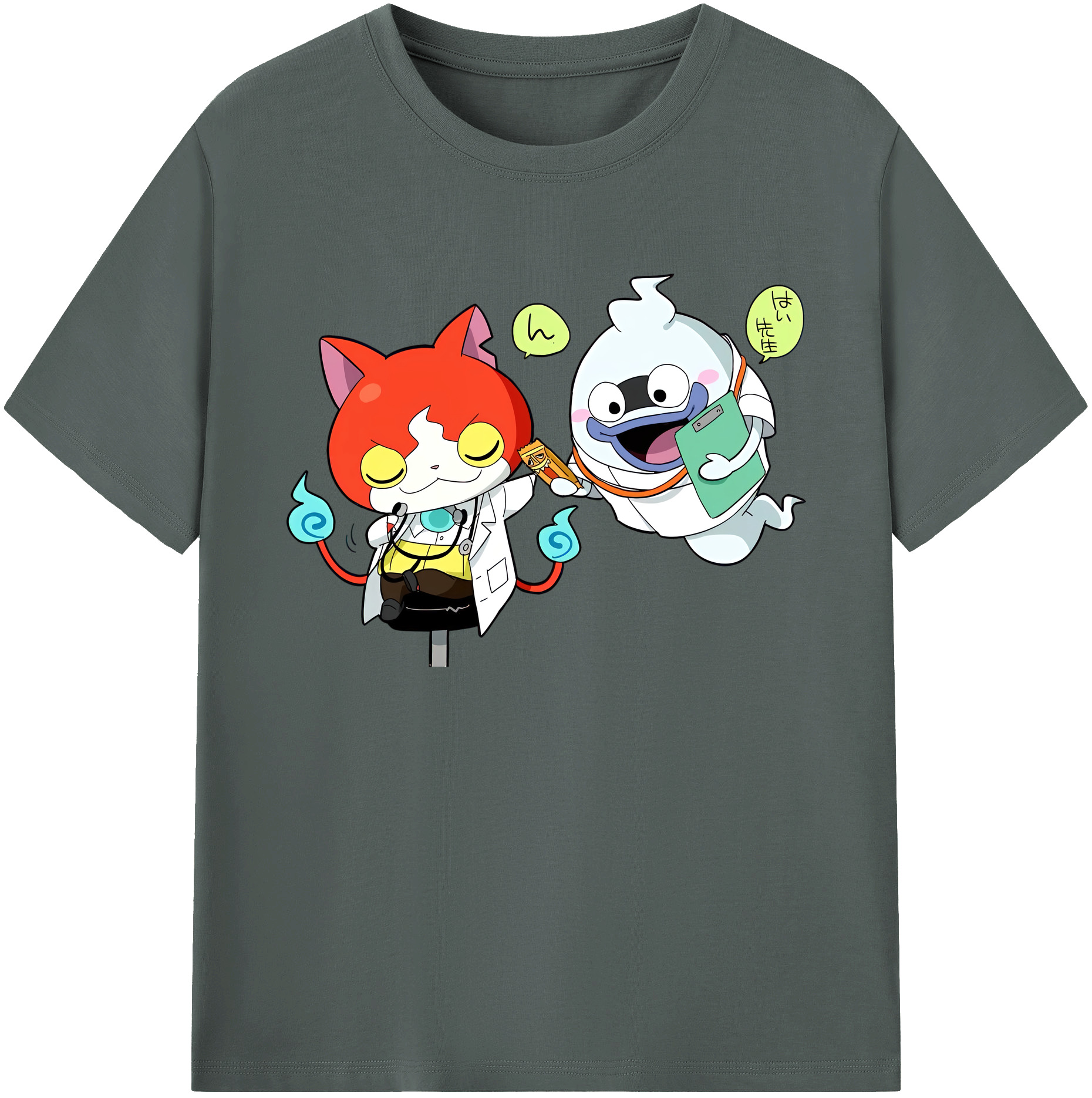 （画像用） 妖怪ウォッチ Yo-kai Watch 綿100％ メンズ半袖Tシャツ｜肌触りやわらか＆通気性